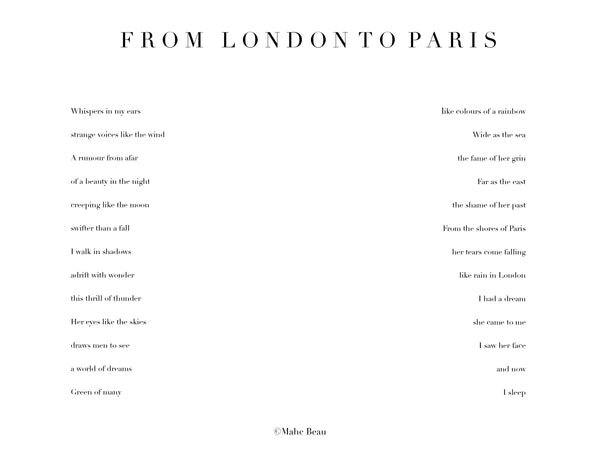 From London To Paris. 300g. All Black Edition